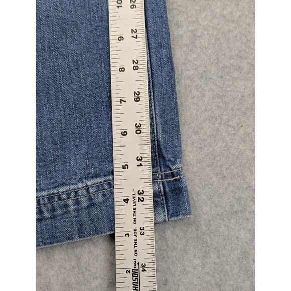 Eddie Bauer Mens Carpenter Pants Blue Jeans 40 x 34 Tall 100% Cotton Baggy Work - Picture 3 of 13